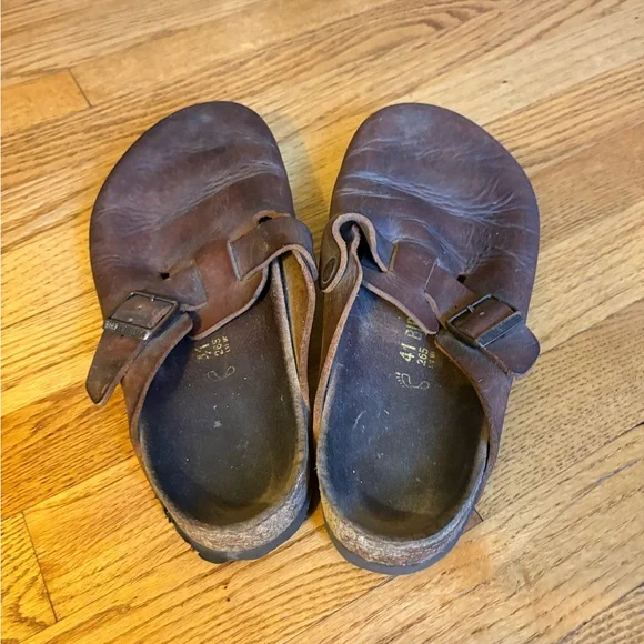 Birkenstock Brown Leather Mules - Picture 7 of 10
